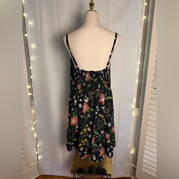 Old Navy Floral Midi Dress - Black and Multicolor - Picture 3 of 7